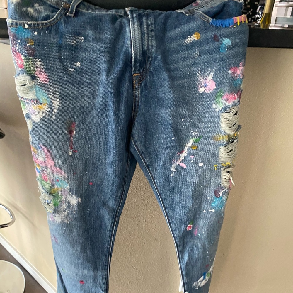 Ralph Lauren Paint Splatter Jeans